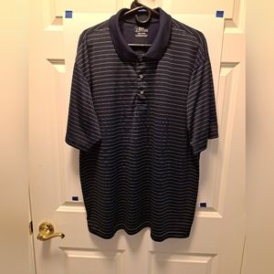 Men's PGA TOUR striped POLO SHIRT navy